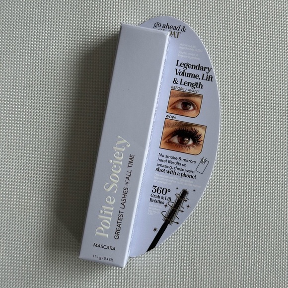NWT Polite Society Greatest Lashes of All Time Volumizing & Lengthening Mascara - Picture 6 of 6